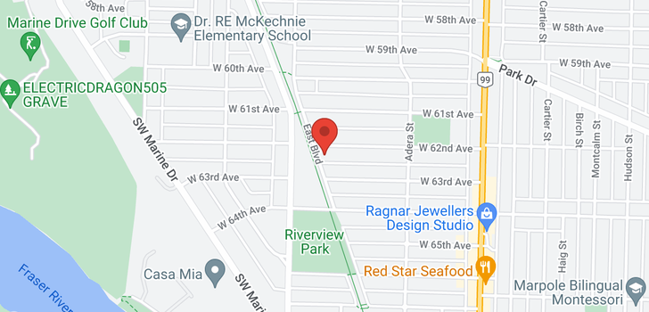 map of 1780 W 62ND AVENUE